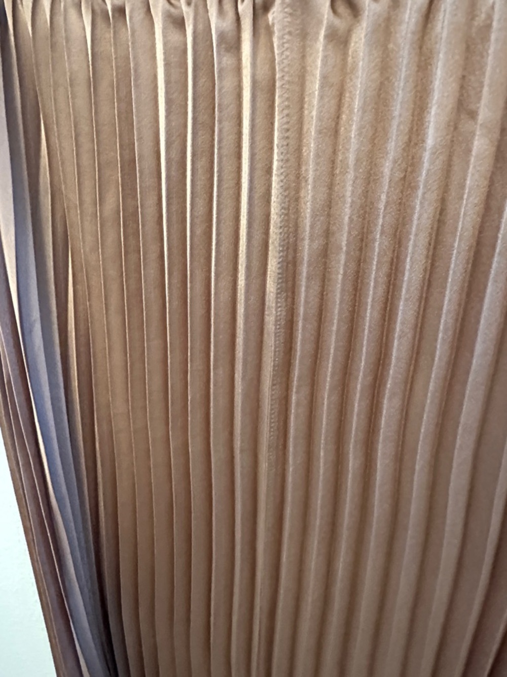 Pleated Midi Skirt in Camel Tan - Picture 4 of 8